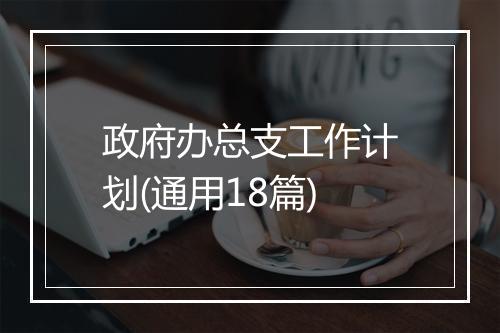政府办总支工作计划(通用18篇)