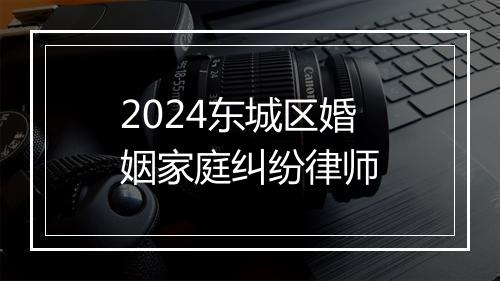 2024东城区婚姻家庭纠纷律师
