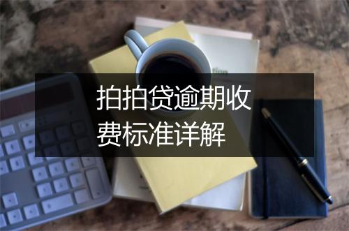 拍拍贷逾期收费标准详解