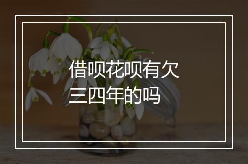 借呗花呗有欠三四年的吗