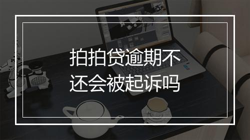 拍拍贷逾期不还会被起诉吗