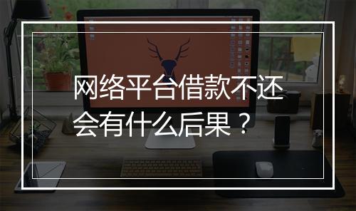 网络平台借款不还会有什么后果？