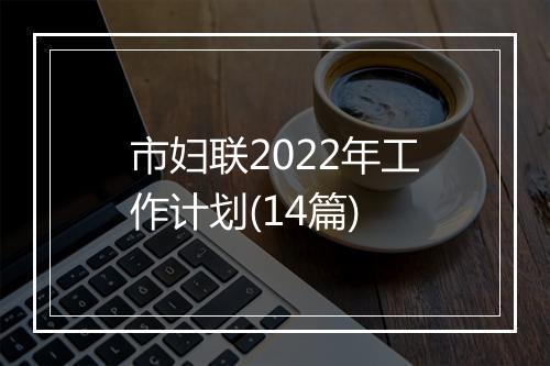 市妇联2022年工作计划(14篇)