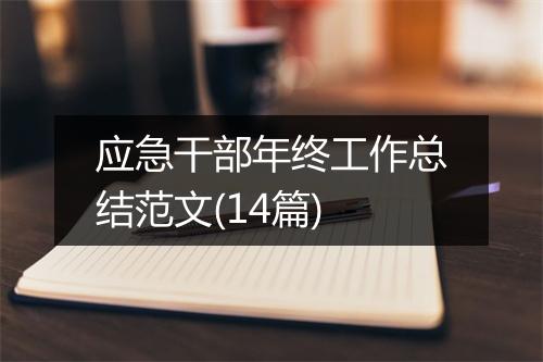 应急干部年终工作总结范文(14篇)