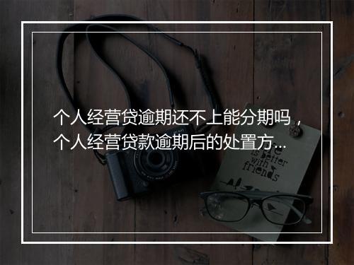 个人经营贷逾期还不上能分期吗，个人经营贷款逾期后的处置方法