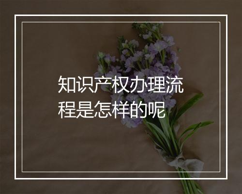 知识产权办理流程是怎样的呢