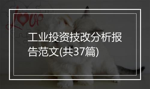 工业投资技改分析报告范文(共37篇)