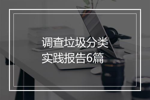 调查垃圾分类实践报告6篇