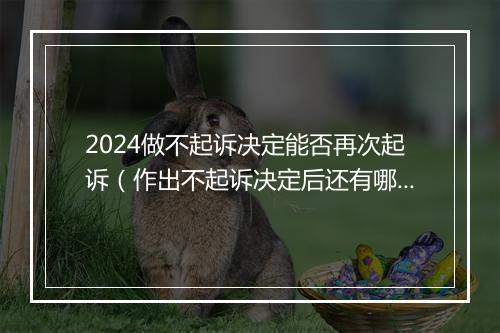 2024做不起诉决定能否再次起诉（作出不起诉决定后还有哪些流程）