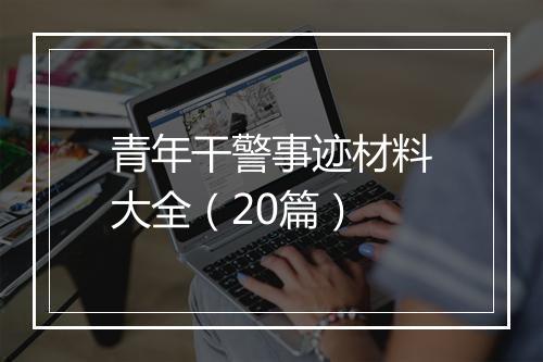 青年干警事迹材料大全（20篇）