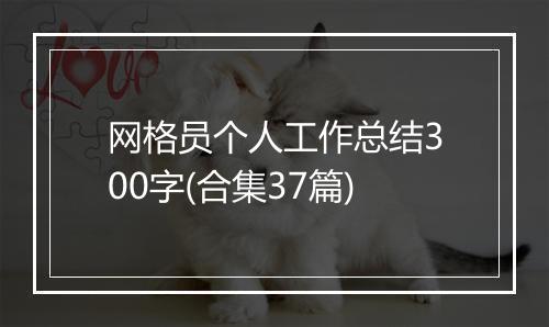 网格员个人工作总结300字(合集37篇)