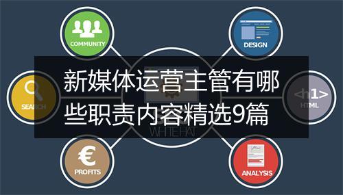 新媒体运营主管有哪些职责内容精选9篇