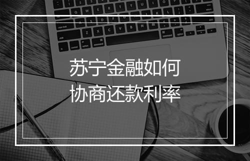 苏宁金融如何协商还款利率