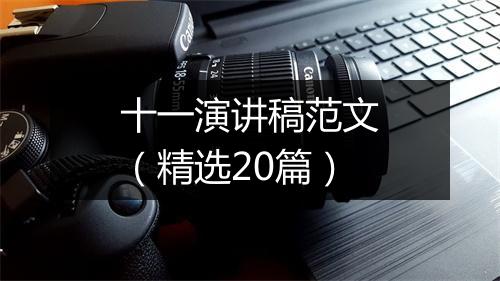 十一演讲稿范文（精选20篇）