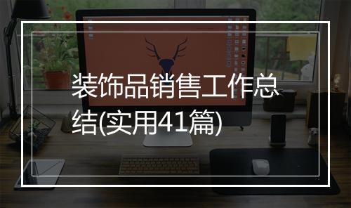 装饰品销售工作总结(实用41篇)