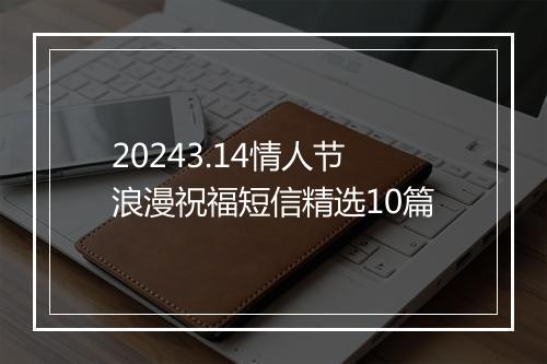 20243.14情人节浪漫祝福短信精选10篇