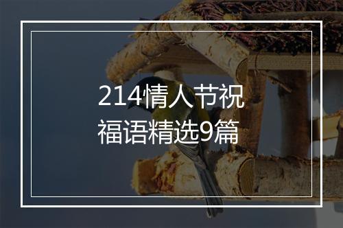 214情人节祝福语精选9篇