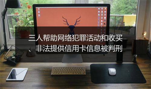 三人帮助网络犯罪活动和收买、非法提供信用卡信息被判刑