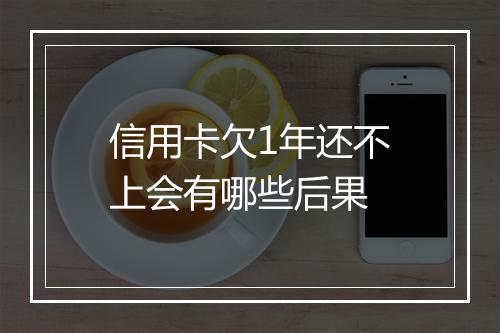 信用卡欠1年还不上会有哪些后果