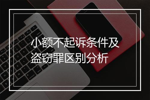 小额不起诉条件及盗窃罪区别分析