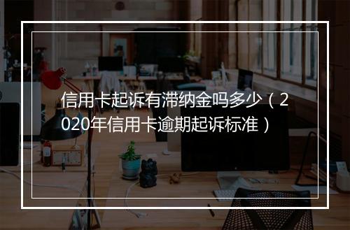 信用卡起诉有滞纳金吗多少（2020年信用卡逾期起诉标准）