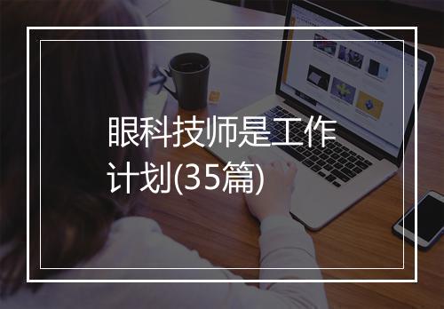 眼科技师是工作计划(35篇)