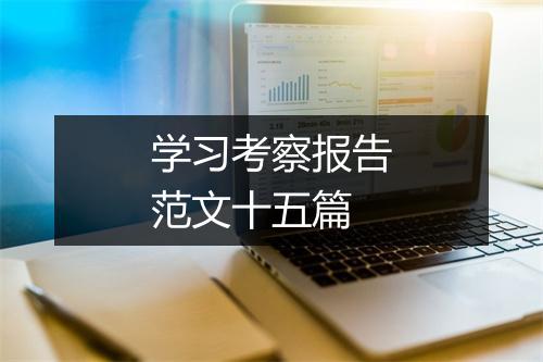 学习考察报告范文十五篇