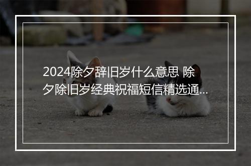 2024除夕辞旧岁什么意思 除夕除旧岁经典祝福短信精选通用版10篇
