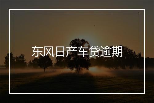 东风日产车贷逾期