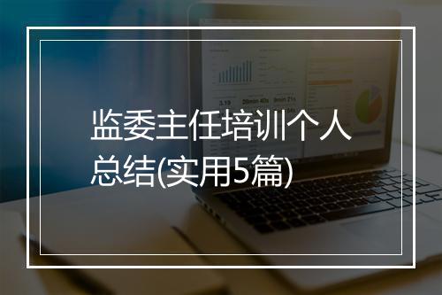 监委主任培训个人总结(实用5篇)
