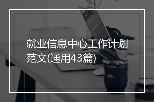 就业信息中心工作计划范文(通用43篇)