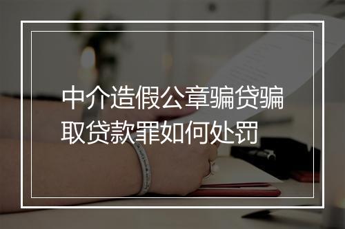 中介造假公章骗贷骗取贷款罪如何处罚