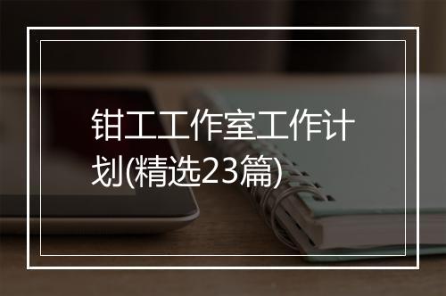 钳工工作室工作计划(精选23篇)