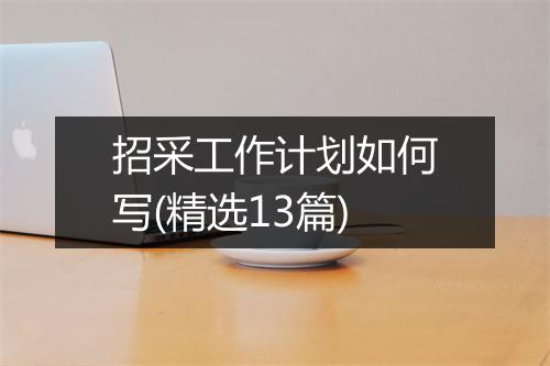 招采工作计划如何写(精选13篇)