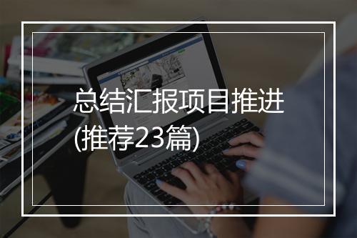 总结汇报项目推进(推荐23篇)