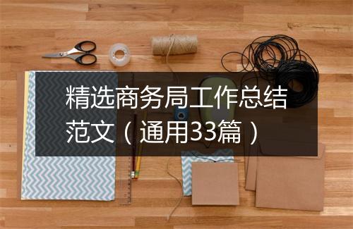 精选商务局工作总结范文（通用33篇）