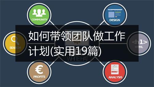 如何带领团队做工作计划(实用19篇)