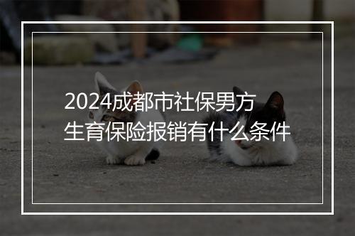 2024成都市社保男方生育保险报销有什么条件