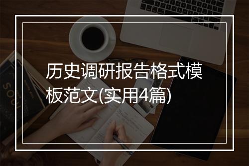历史调研报告格式模板范文(实用4篇)