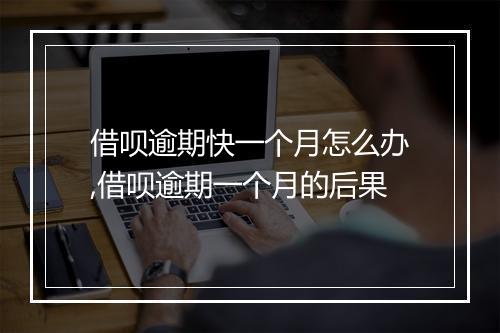 借呗逾期快一个月怎么办,借呗逾期一个月的后果