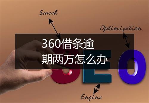 360借条逾期两万怎么办