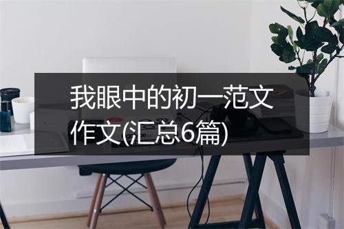 我眼中的初一范文作文(汇总6篇)