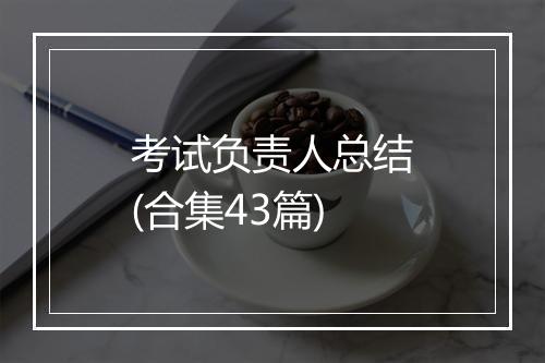 考试负责人总结(合集43篇)