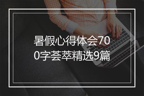 暑假心得体会700字荟萃精选9篇
