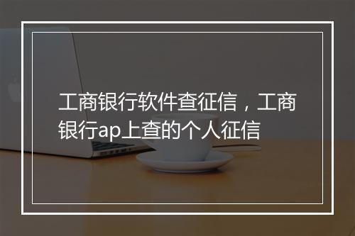 工商银行软件查征信，工商银行ap上查的个人征信