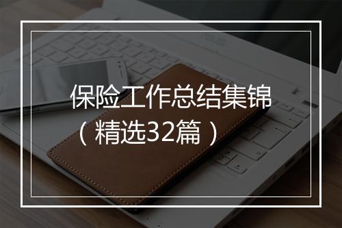保险工作总结集锦（精选32篇）