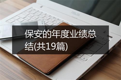 保安的年度业绩总结(共19篇)