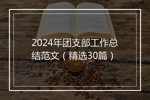 2024年团支部工作总结范文（精选30篇）