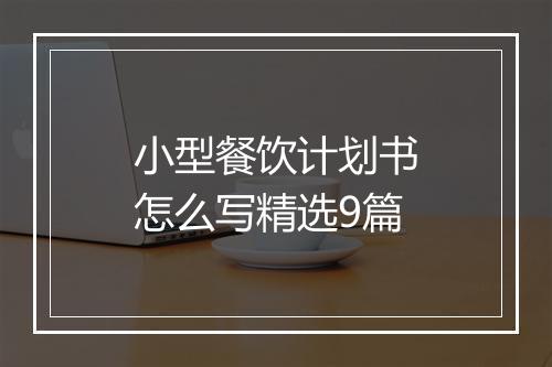 小型餐饮计划书怎么写精选9篇