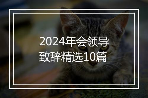 2024年会领导致辞精选10篇